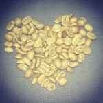 roasted  green coffee beans 