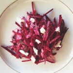 Grated beets for growing thin 