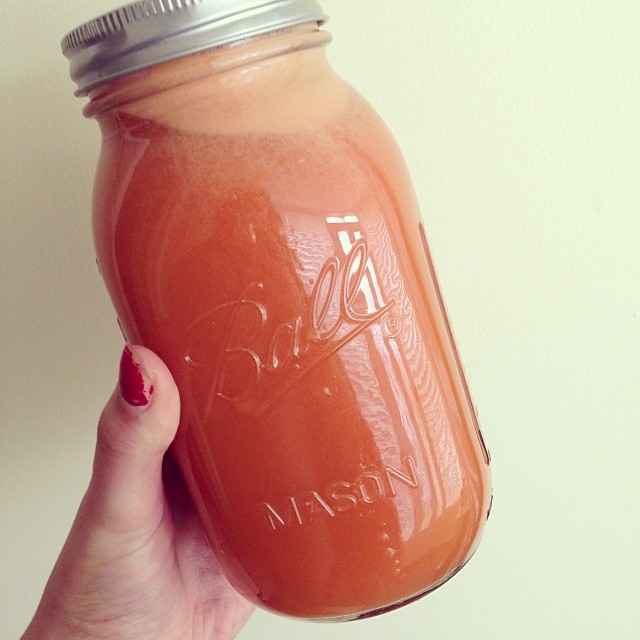 Juice of carrot and apple