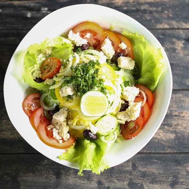 Greek Salad with raw food