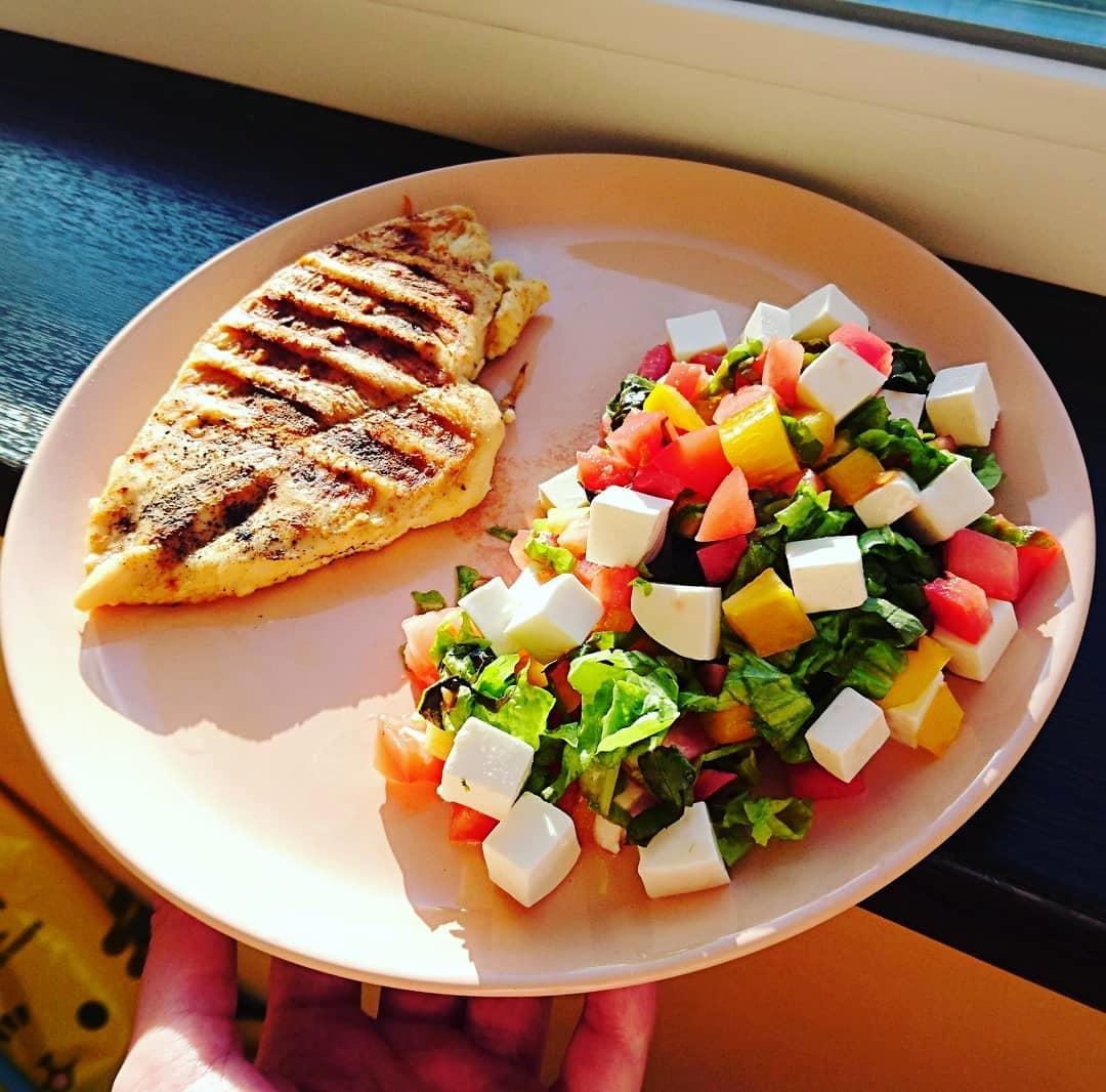 Chicken Steak And Salad